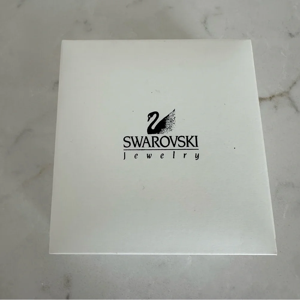 Swarovski Flower with Crystal Center Stud Earrings, Never Worn - Picture 7 of 7